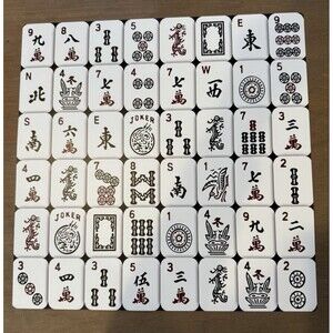 Mah Jongg Placemats Wipeable PVC Placemat Great for Snacks Mahjong 13.5" sq.